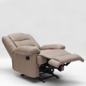 Fauteuil relax inclinable avec repose-pieds en tissu Sofia Achat