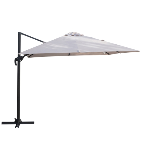 Parasol de jardin 3x4 à bras latéral pivotant Deluxe Promotion