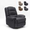 Fauteuil relax inclinable avec repose-pieds en tissu Sofia 