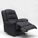 Fauteuil relax inclinable avec repose-pieds en tissu Sofia 