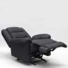 Fauteuil relax inclinable avec repose-pieds en tissu Sofia 