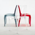 Chaise salle à manger bar transparent empilable Cristal Light polycarbonate Grand Soleil Design 