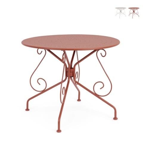 Ronde tuintafel 90cm Bizzotto Etienne voor buitengebruik Aanbieding