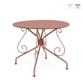 Table ronde de jardin 90 cm extérieur style Bizzotto Etienne Promotion