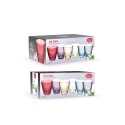 Lot de 6 verres à eau 330 ml en verre multicolore Color Modèle