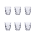 Set van 6 glazen waterglazen 340 ml in helder glas Celine Aanbieding
