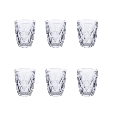 Set van 6 glazen waterglazen 340 ml in helder glas Celine Aanbieding