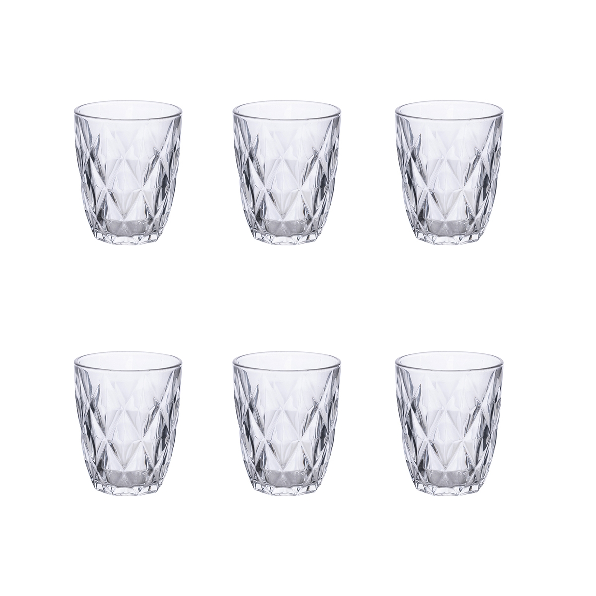 Set van 6 glazen waterglazen 340 ml in helder glas Celine Aanbieding Set van 6 glazen waterglazen 340 ml in helder glas Celine Aanbieding