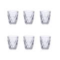 Set van 6 glazen waterglazen 340 ml in helder glas Celine Aanbieding