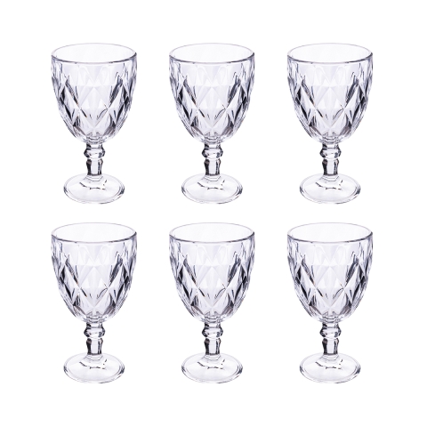 Set van 6 glazen 340 ml in transparant glas Elizabeth Aanbieding