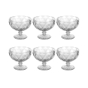 Ensemble de 6 coupes à glace 400ml en verre transparent Elizabeth Promotion