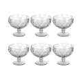 Ensemble de 6 coupes à glace 400ml en verre transparent Elizabeth Promotion