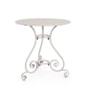 Table de jardin rond 70 cm à 3 pieds style shabby chic Etienne 