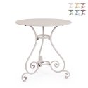 Ronde buiten tafel 70cm met 3 poten in shabby chic stijl Etienne Aanbieding