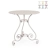 Table de jardin rond 70 cm à 3 pieds style shabby chic Etienne Promotion
