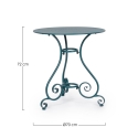 Ronde buiten tafel 70cm met 3 poten in shabby chic stijl Etienne 