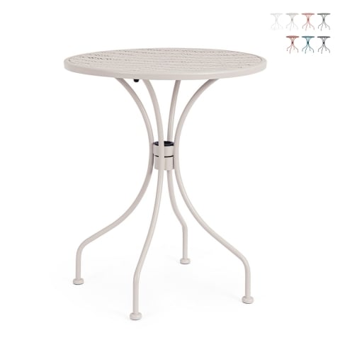 Table de jardin rond 60cm vintage shabby chic Bizzotto Lizette Promotion
