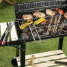 Barbecue au charbon de bois avec roues et grille réglable 48x28cm Noxor Vente