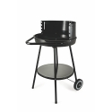 Barbecue à charbon rond Pipra avec grille Ø 48cm ajustable et roues Remises