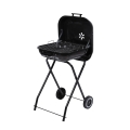 Barbecue au charbon de bois avec roues et couvercle 49x83x47cm Toska Promotion