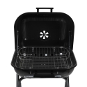 Barbecue au charbon de bois avec roues et couvercle 49x83x47cm Toska Réductions