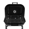 Barbecue au charbon de bois avec roues et couvercle 49x83x47cm Toska Réductions