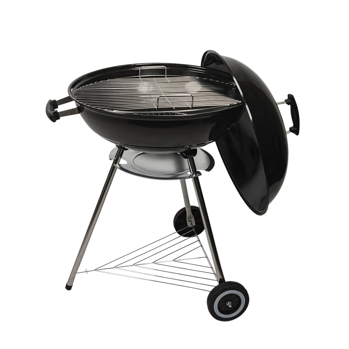 Barbecue à charbon rond grille 55cm avec couvercle et roues Ardena Promotion Barbecue à charbon rond grille 55cm avec couvercle et roues Ardena Promotion
