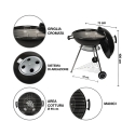 Barbecue à charbon rond grille 55cm avec couvercle et roues Ardena Modèle