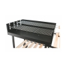 Barbecue charbon de bois avec grilles réglables en hauteur et roues Braska Catalogue