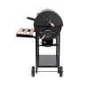 Houtskoolbarbecue met deksel, wielen en 2 houten planken Matambre Korting