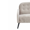 Canapé 2 places en tissu effet velours vintage taupe Zelto Réductions