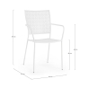 Stapelfauteuil voor de tuin met armleuningen van staal Bizzotto Lizette 