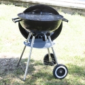 Barbecue à charbon rond en acier avec couvercle et roues Torka Remises