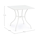 Bizzotto Kelsie vierkante buitentafel van staal 70x70x71cm Karakteristieken