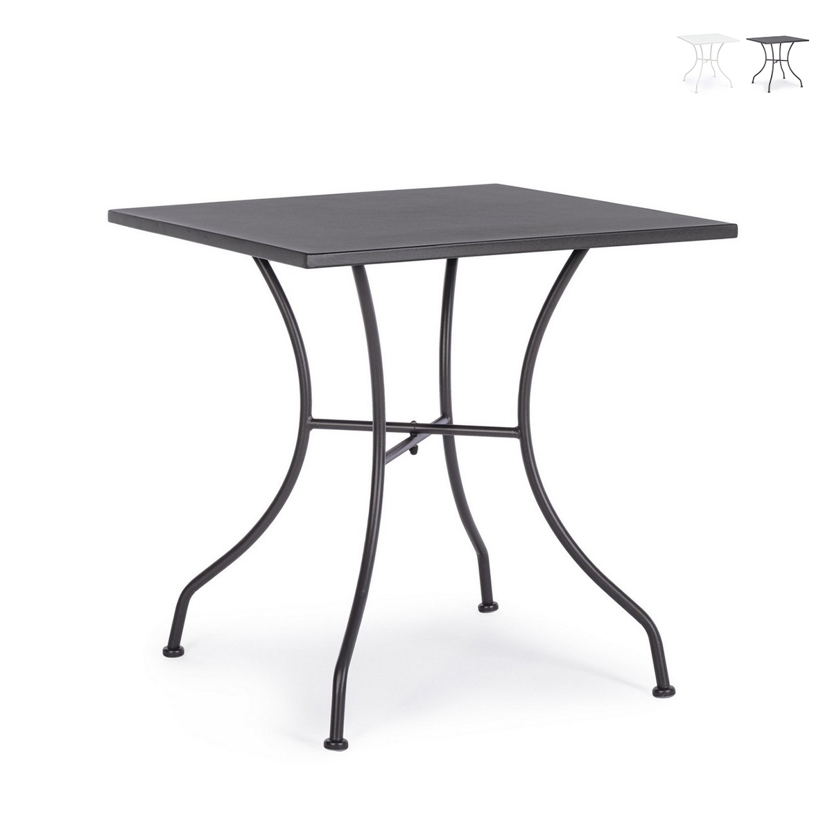 Bizzotto Kelsie vierkante buitentafel van staal 70x70x71cm Korting Bizzotto Kelsie vierkante buitentafel van staal 70x70x71cm Korting