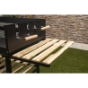 Barbecue charbon de bois avec grilles réglables en hauteur et roues Braska Choix