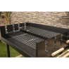 Barbecue charbon de bois avec grilles réglables en hauteur et roues Braska Remises