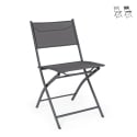 Chaise d'extérieur pliante en acier et textilène Bizzotto Martinez Promotion