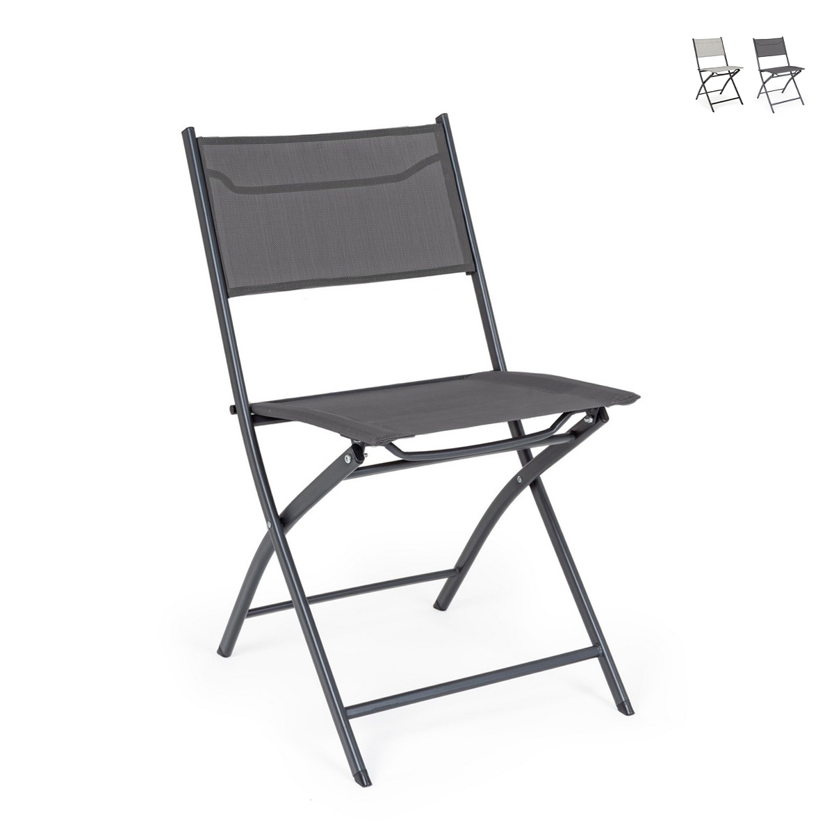 Opvouwbare tuinstoel in staal en textilene Bizzotto Martinez Aanbieding Opvouwbare tuinstoel in staal en textilene Bizzotto Martinez Aanbieding