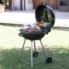 Houtskoolbarbecue rond Ø57x90cm met wielen en deksel Seara Verkoop