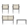 Salon de jardin 2 fauteuils canapé table basse beige Bizzotto Florida Remises