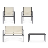 Tuinset 2 stoelen bankje bijzettafel beige Bizzotto Florida Kortingen