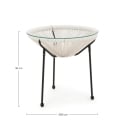 Table ronde d'extérieur Ø50cm en corde tressée Bizzotto Parker 