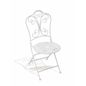 Set van tafel en 2 stoelen voor buiten van wit ijzer Provence Breakfast Catalogus
