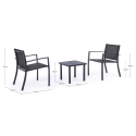Salon de jardin 2 chaises modernes avec table 45x45cm Bizzotto Auri 