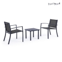 Moderne tuinset 2 stoelen met tafeltje 45x45cm Bizzotto Auri Aanbieding