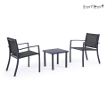 Salon de jardin 2 chaises modernes avec table 45x45cm Bizzotto Auri Promotion
