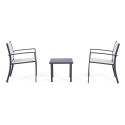 Salon de jardin 2 chaises modernes avec table 45x45cm Bizzotto Auri Dimensions