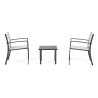 Salon de jardin 2 chaises modernes avec table 45x45cm Bizzotto Auri Dimensions