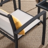 Salon de jardin 2 chaises modernes avec table 45x45cm Bizzotto Auri 